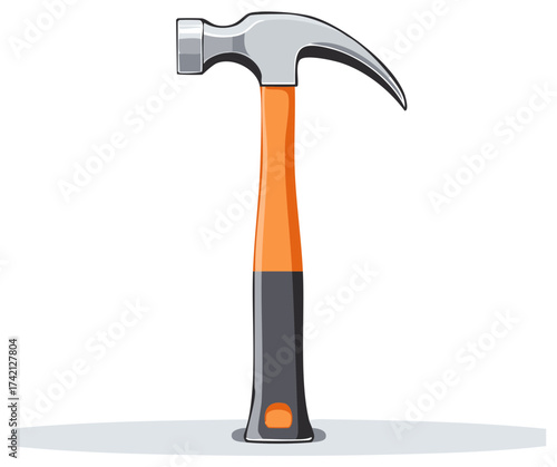 Stylized Hammer Tool Illustration