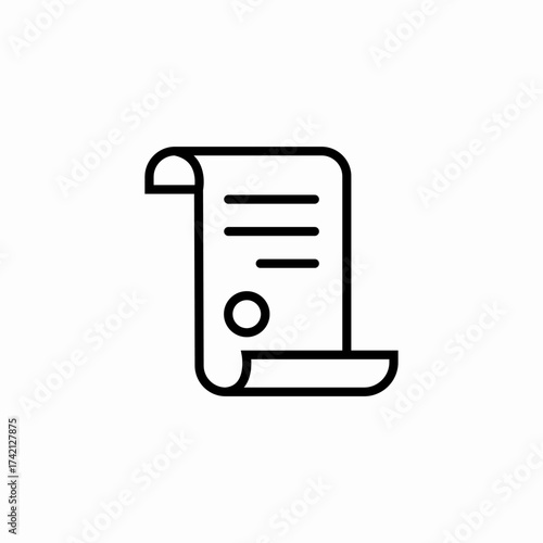 official sealed writ icon sign vector