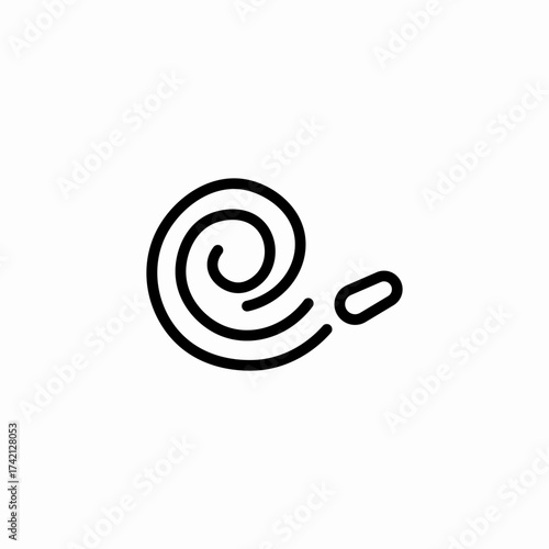 party blower spiral icon sign vector