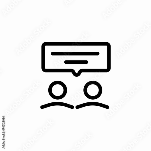 people conversation chat icon sign vector