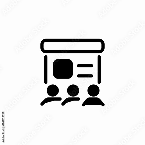 presentation audience meeting icon sign vector