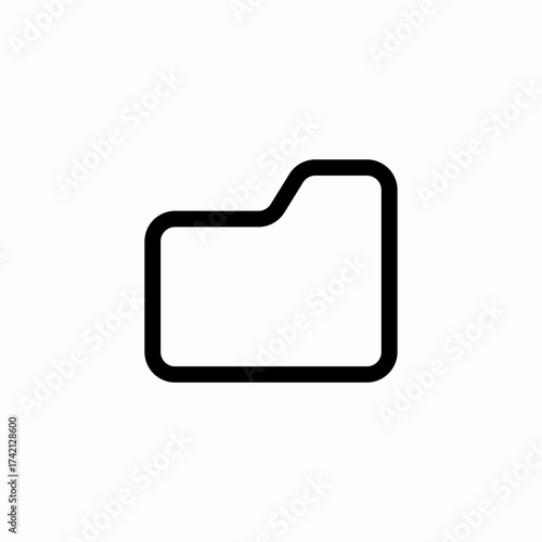simple blank folder icon sign vector