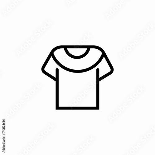 simple outline shirt icon sign vector