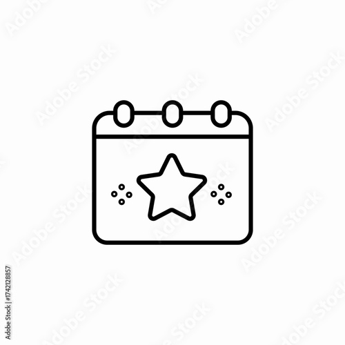 special event calendar icon sign vector