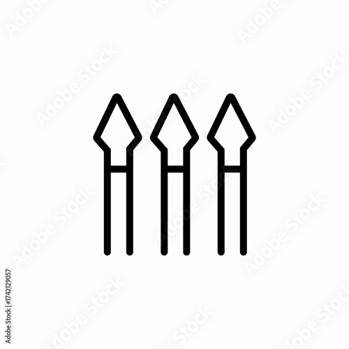 three upward arrows icon sign vector