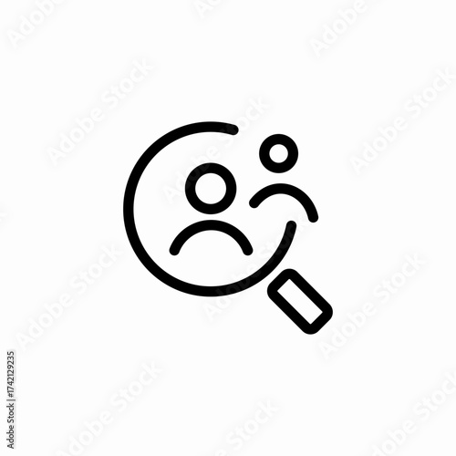 user search magnifying glass icon sign vector