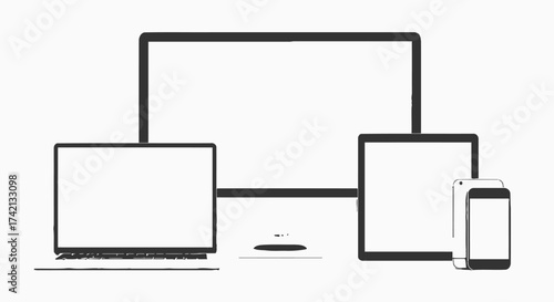 Collection of modern electronic devices.