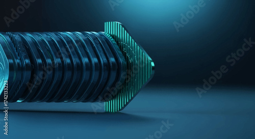 Close-up of a metallic screw.