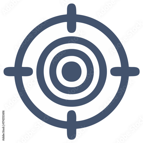 Target Icon with Crosshairs Focus Concept Illustration