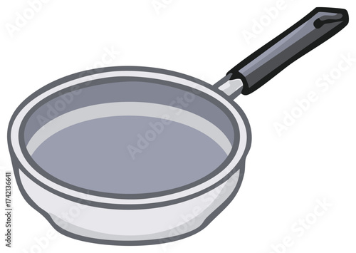 Empty kitchen saucepan cooking pot illustration vector graphic design