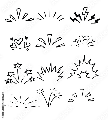 Cartoon doodle bomb explosion and boom comic cloud s, vector explode blasts. Bang effect or dynamite TNT and explosive boom clouds, comic doodle effects of crash and bang pop with spiral sparks
