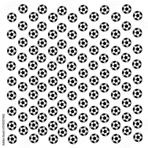 black and white football pattern