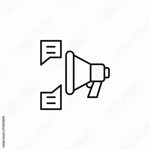 announcement speech communication icon sign vector
