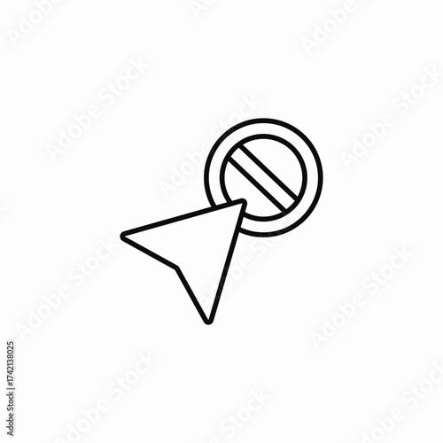 action not allowed icon sign vector