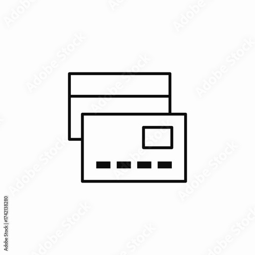 credit card payment icon sign vector