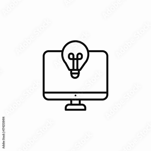 digital idea generation icon sign vector