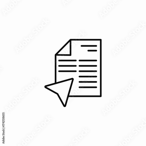 go to document icon sign vector