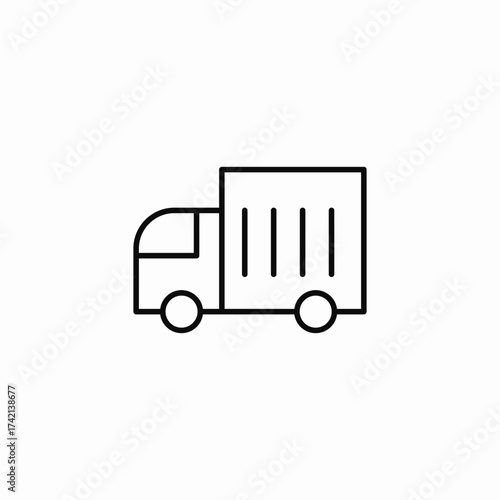 logistics delivery truck icon sign vector