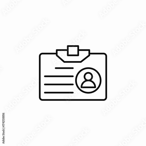 personal identification card icon sign vector