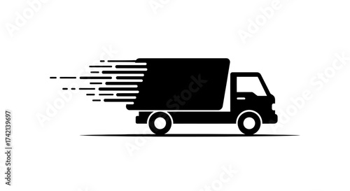 Fast Delivery Truck Icon Representing Quick Transportation and Shipping Services for Businesses and Individuals Online