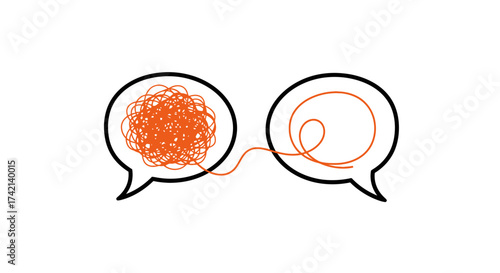 Visualizing the Process of Untangling Complex Ideas Through Effective Communication and Problem Solving