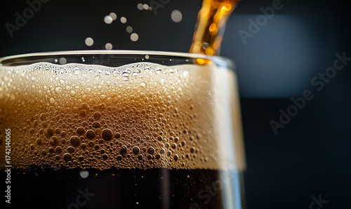 Wallpaper Mural Pouring dark beverage modern bar close-up photography nighttime ambience high-definition perspective refreshing experience Torontodigital.ca