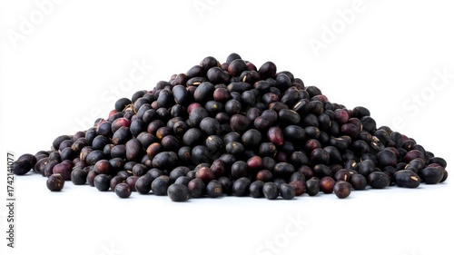 Wallpaper Mural Pile of black mustard seeds on white background. AI image Torontodigital.ca