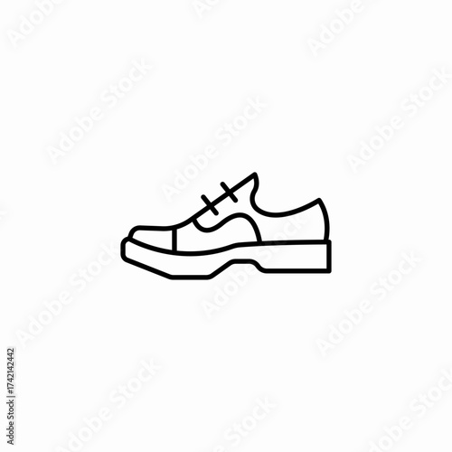 casual lace up shoe icon sign vector