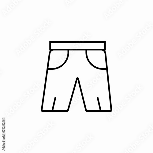 casual summer shorts icon sign vector