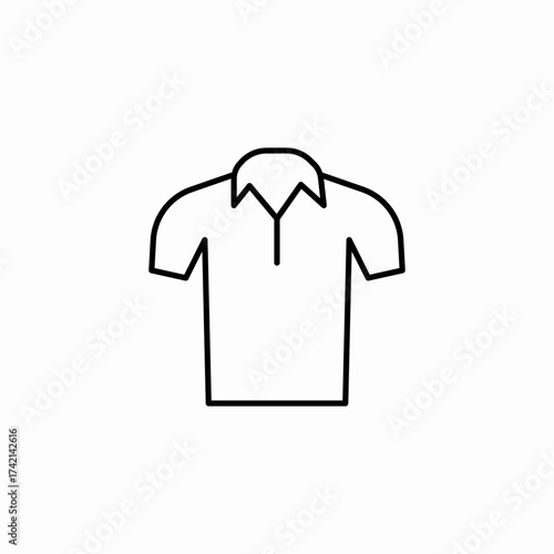 collared short sleeve icon sign vector