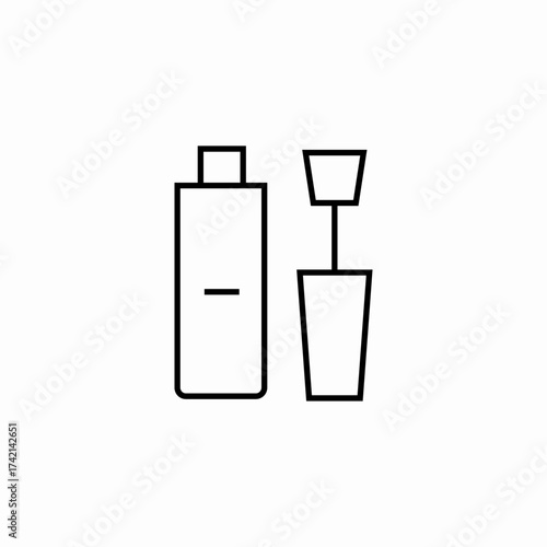 cosmetics mascara applicator icon sign vector