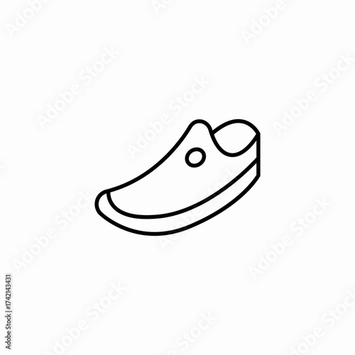 slip-on casual shoe icon sign vector
