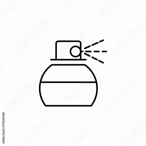 spraying fragrance bottle icon sign vector