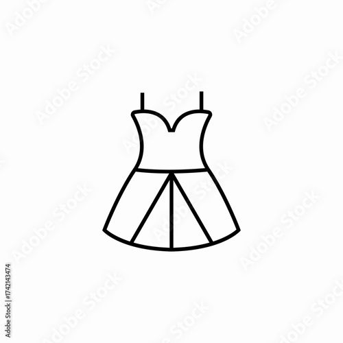 strappy cocktail dress icon sign vector