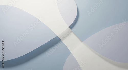 Abstract flowing light blue and white shapes creating a sense of depth and gentle movement across the surface a minimalist and modern design