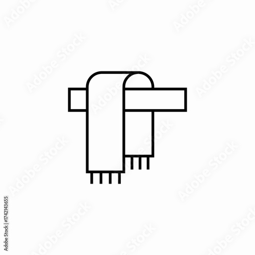 winter neck accessory icon sign vector