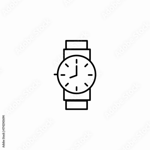 wrist time piece icon sign vector