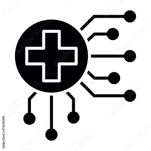 AI in Healthcare Icons – Smart Medical Technology Vector