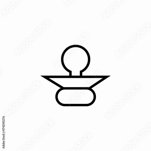 baby pacifier soother icon sign vector