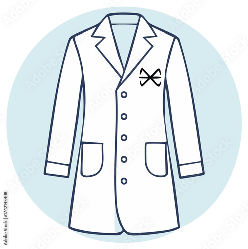 Scientific Lab Coat Vector Illustration