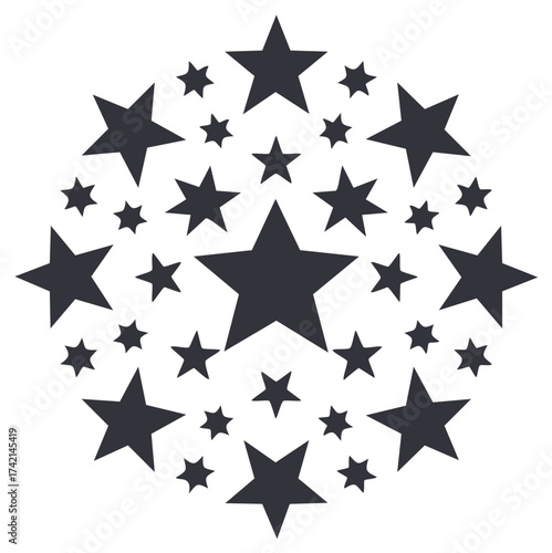 Starry Sphere Celebration Midnight Sky Holiday Season Graphic Elements Design