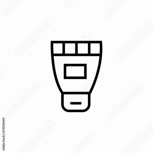 cosmetic cream tube icon sign vector