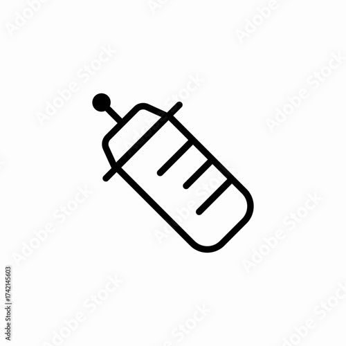 graduated baby bottle icon sign vector