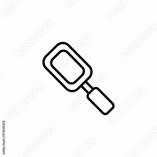 handheld vanity mirror icon sign vector