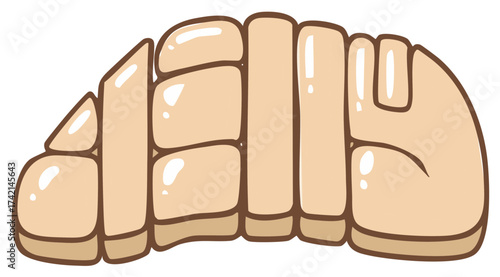 Hello word in shiny 3D graffiti bubble letter font style