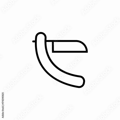 old fashioned razor icon sign vector