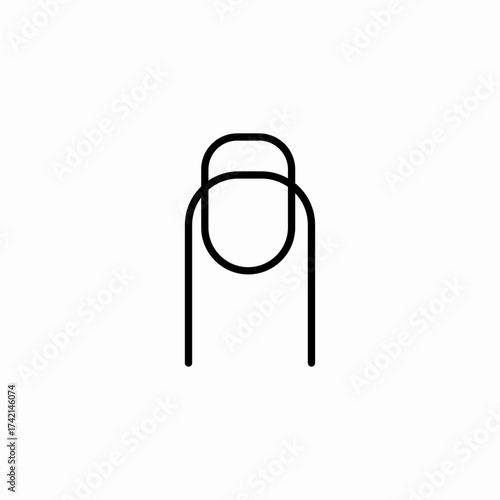 polished finger nail icon sign vector