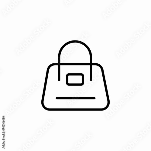 stylish ladies handbag icon sign vector