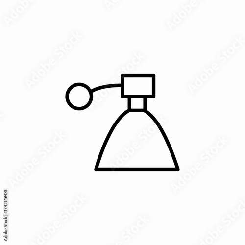 tapered scent sprayer icon sign vector