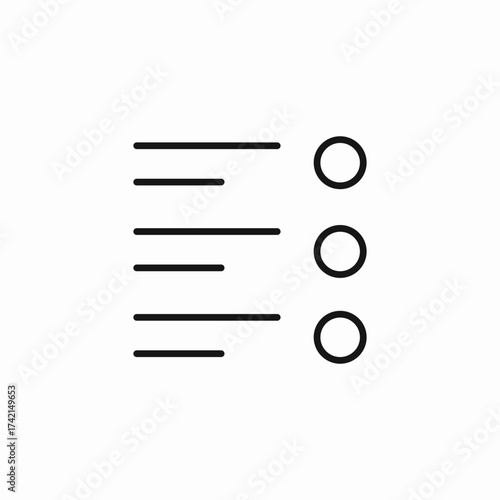 bulleted list items icon sign vector